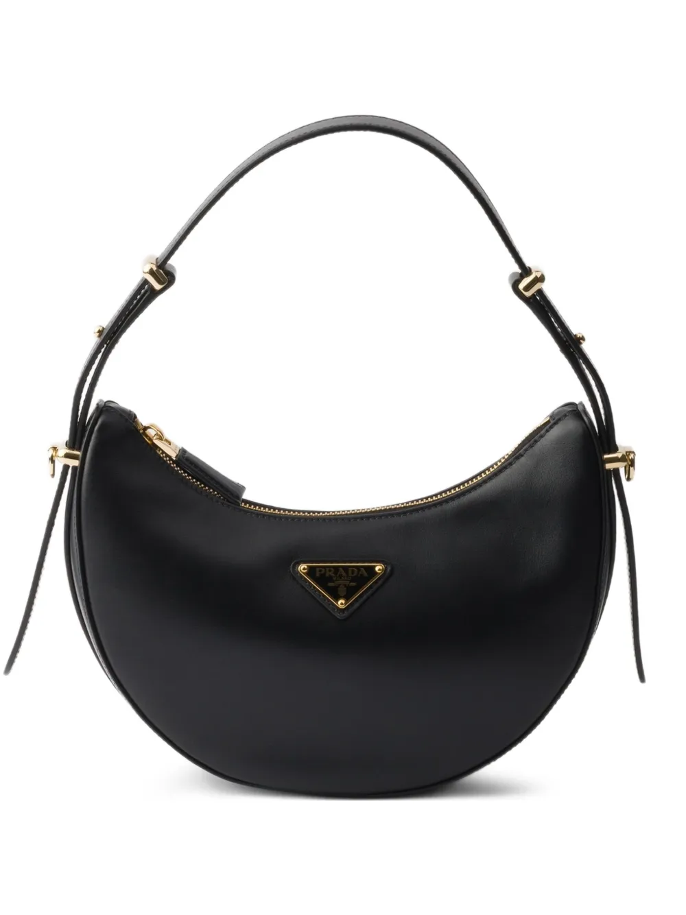 Prada mini Arqué leather shoulder bag - Nero