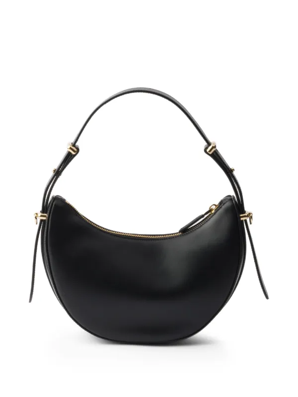 Prada Mini Arqué Leather Shoulder Bag | Black | FARFETCH Prada Mini Arqué Leather Shoulder Bag | Black | FARFETCH
