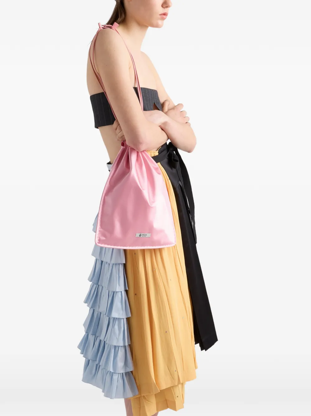 Prada Wish シルクポーチ | ピンク | FARFETCH JP