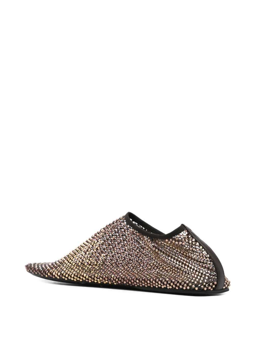 Christopher Esber Minette ombré crystal ballet flats Goud