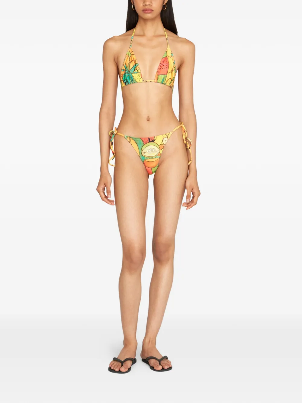  Donde Esteban Frutas Triangle Bikini Top - Yellow 