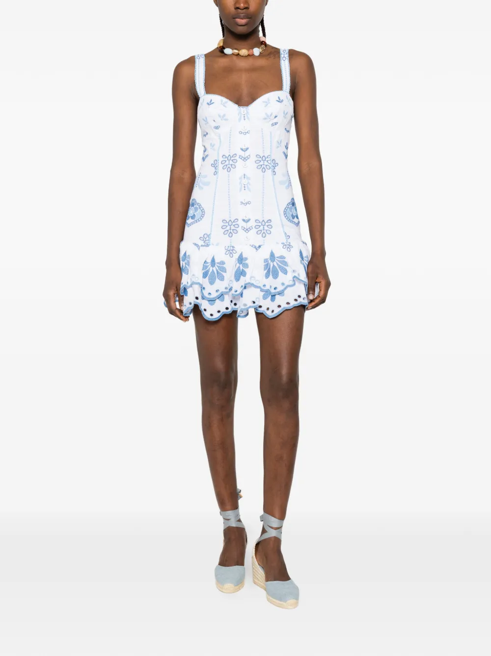 Charo Ruiz Ibiza Niva mini-jurk Wit