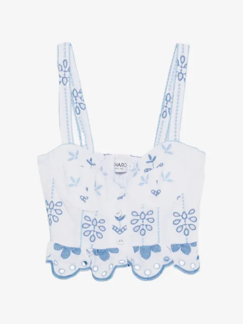 Charo Ruiz Ibiza Zia floral-embroidered top