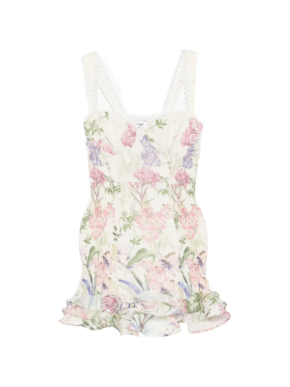 Charo Ruiz Ibiza Sunil floral mini dress - Toni neutri