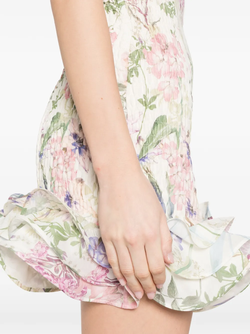 Charo Ruiz Ibiza Sunil mini-jurk met bloemenprint Blauw
