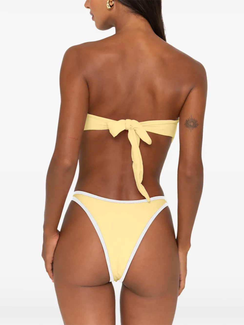  Fae Swim Hailey Piped Bikini Bottoms - Yellow 