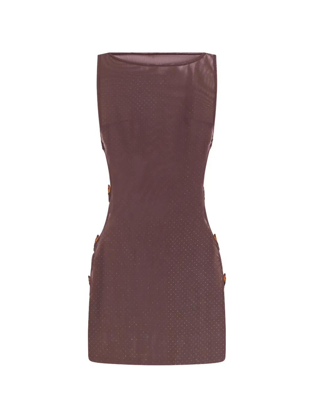 FAE SWIM Moana polka-dot cut-out mini dress - Grigio