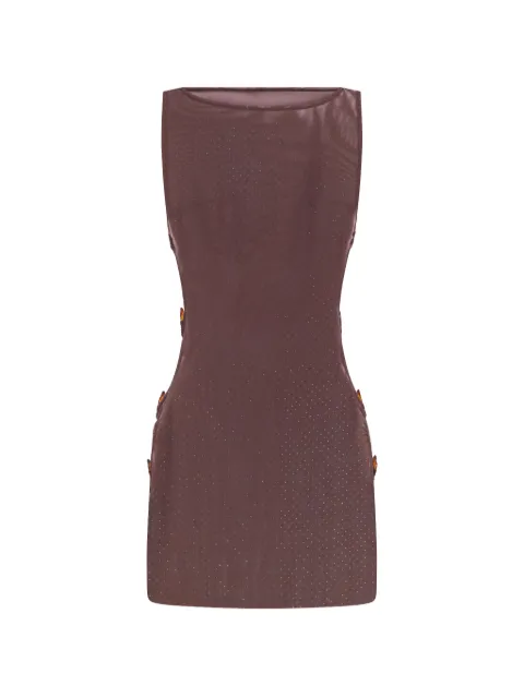 FAE SWIM Moana polka-dot cut-out mini dress