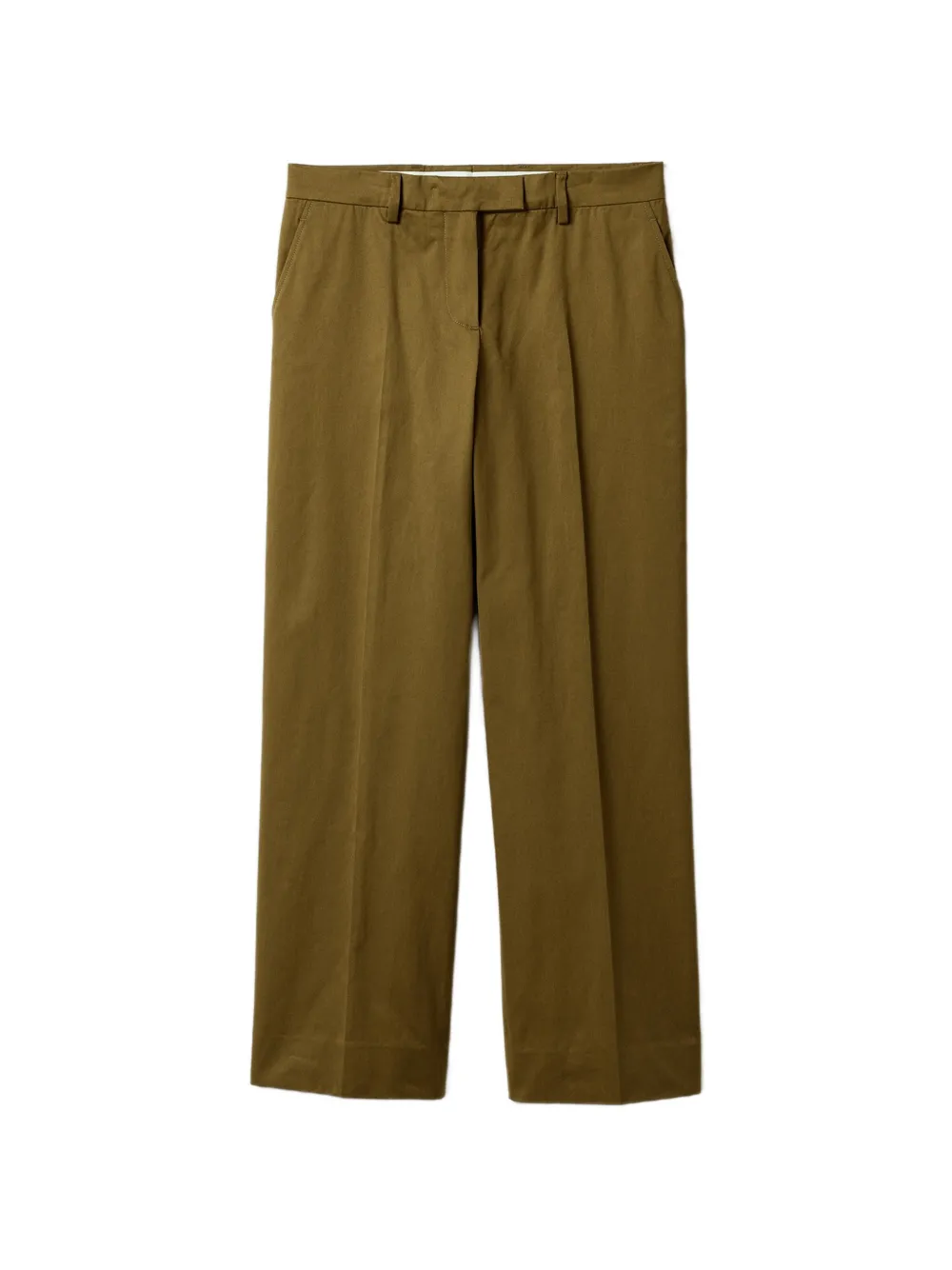 Miu Miu logo-embroidered trousers - Verde