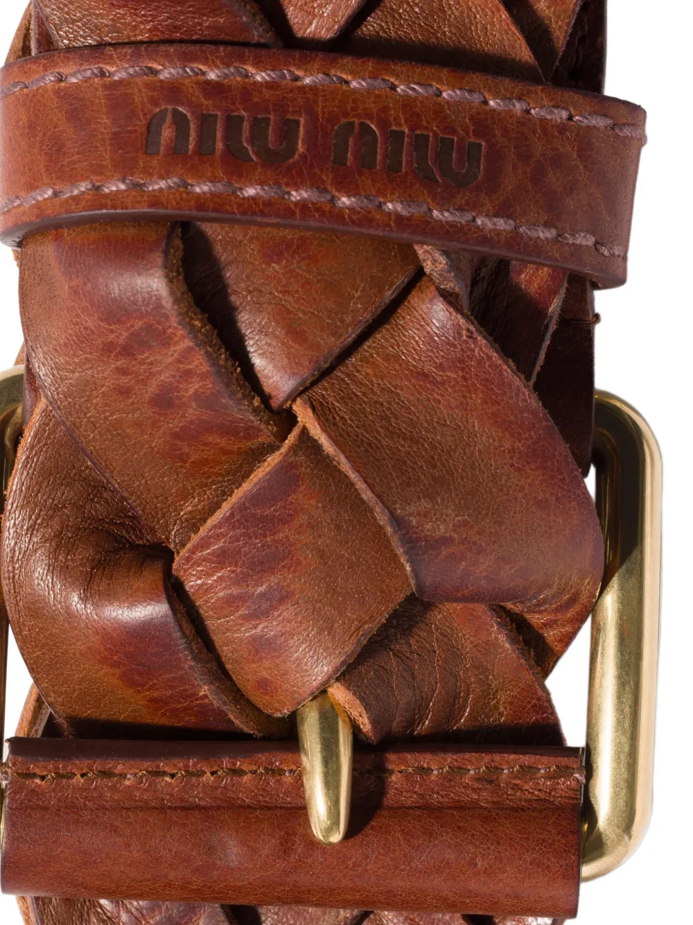 Miu Miu Leather Belt | Brown | FARFETCH