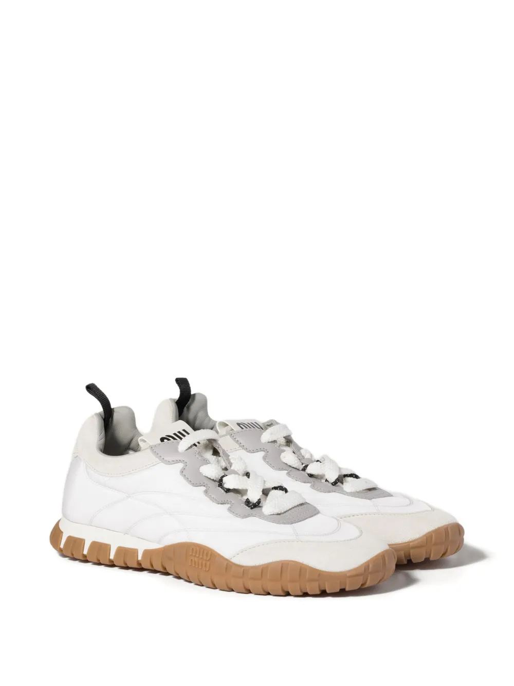 Miu Tyre stitching sneakers Wit