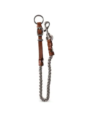 Miu Miu leather, Cord And Metal Trick Keyring | Yellow | FARFETCH