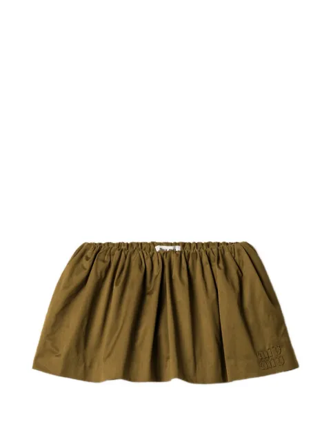 Miu Miu satin cotton miniskirt