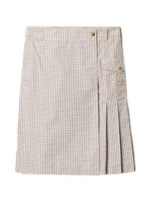 Prada チェック スカート | ピンク | FARFETCH JP