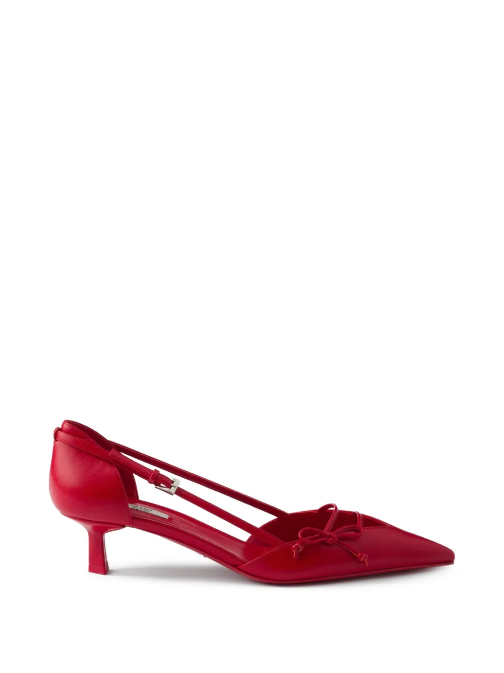 Prada Pointed Toe Pump In Red