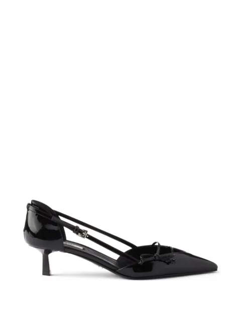 Prada open-side patent-leather heeled pumps