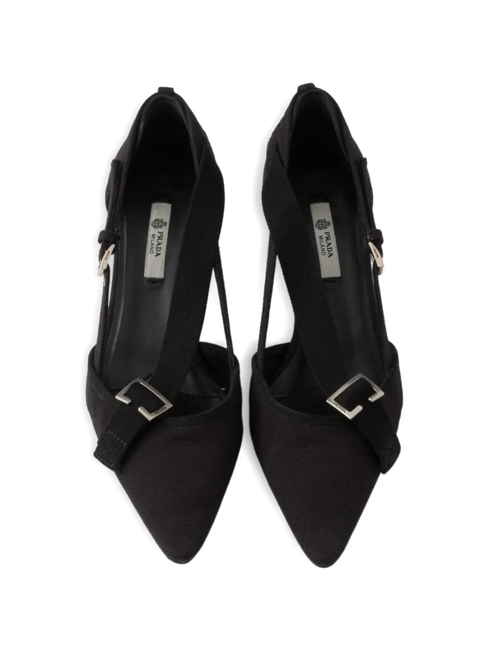 Prada canvas pumps Zwart