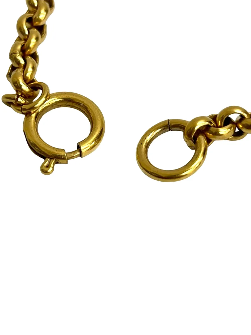1995 Cc Gold Plated Heart Pendant Necklace Costume Necklace