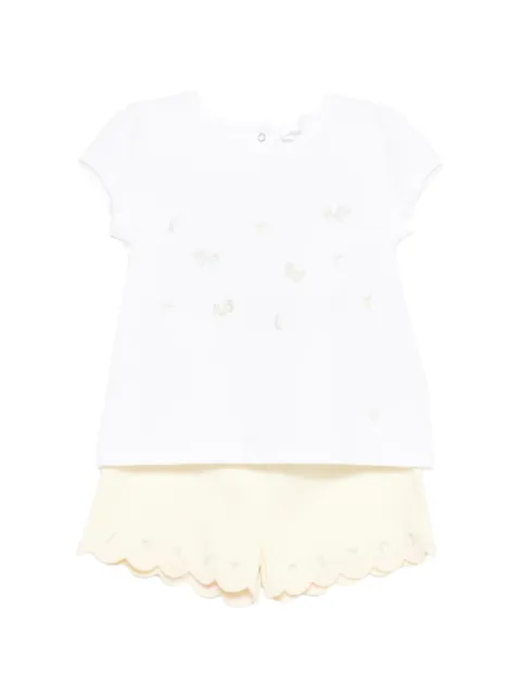 Patachou set de shorts con bordado festoneado