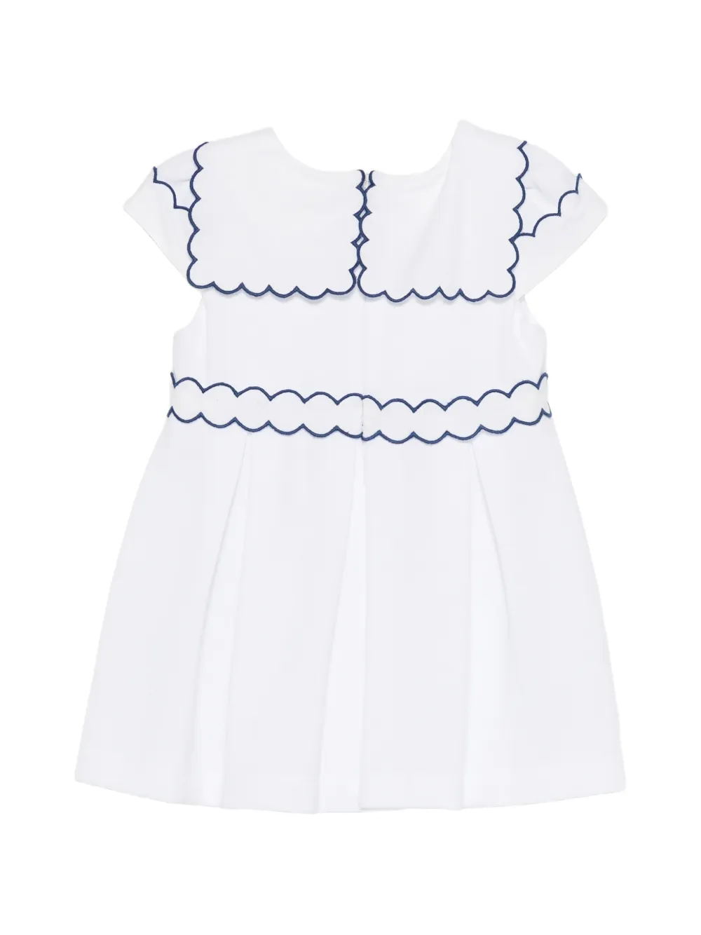 Patachou Jurk met ronde hals en strikdetail Wit