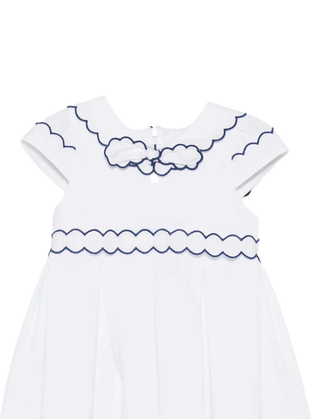 Patachou Jurk met ronde hals en strikdetail Wit