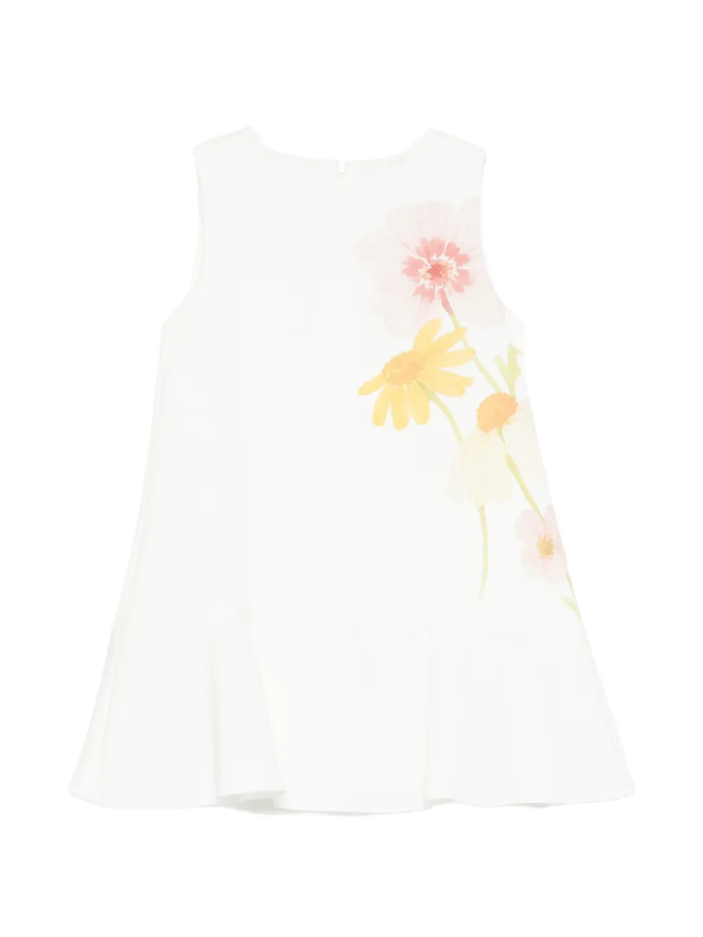 Patachou ruffled-hem dress - Bianco