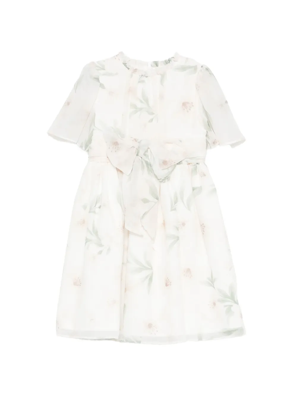 Patachou floral-print bow-detail dress - Toni neutri