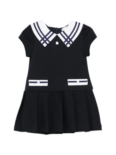 Patachou sailor-collar pleated dress