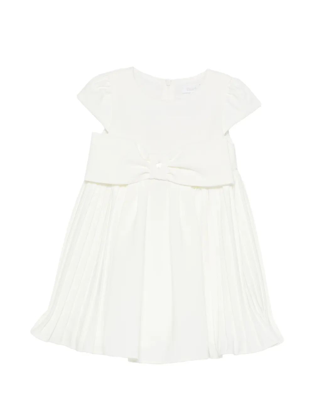 Patachou bow-detail pleated dress - Toni neutri