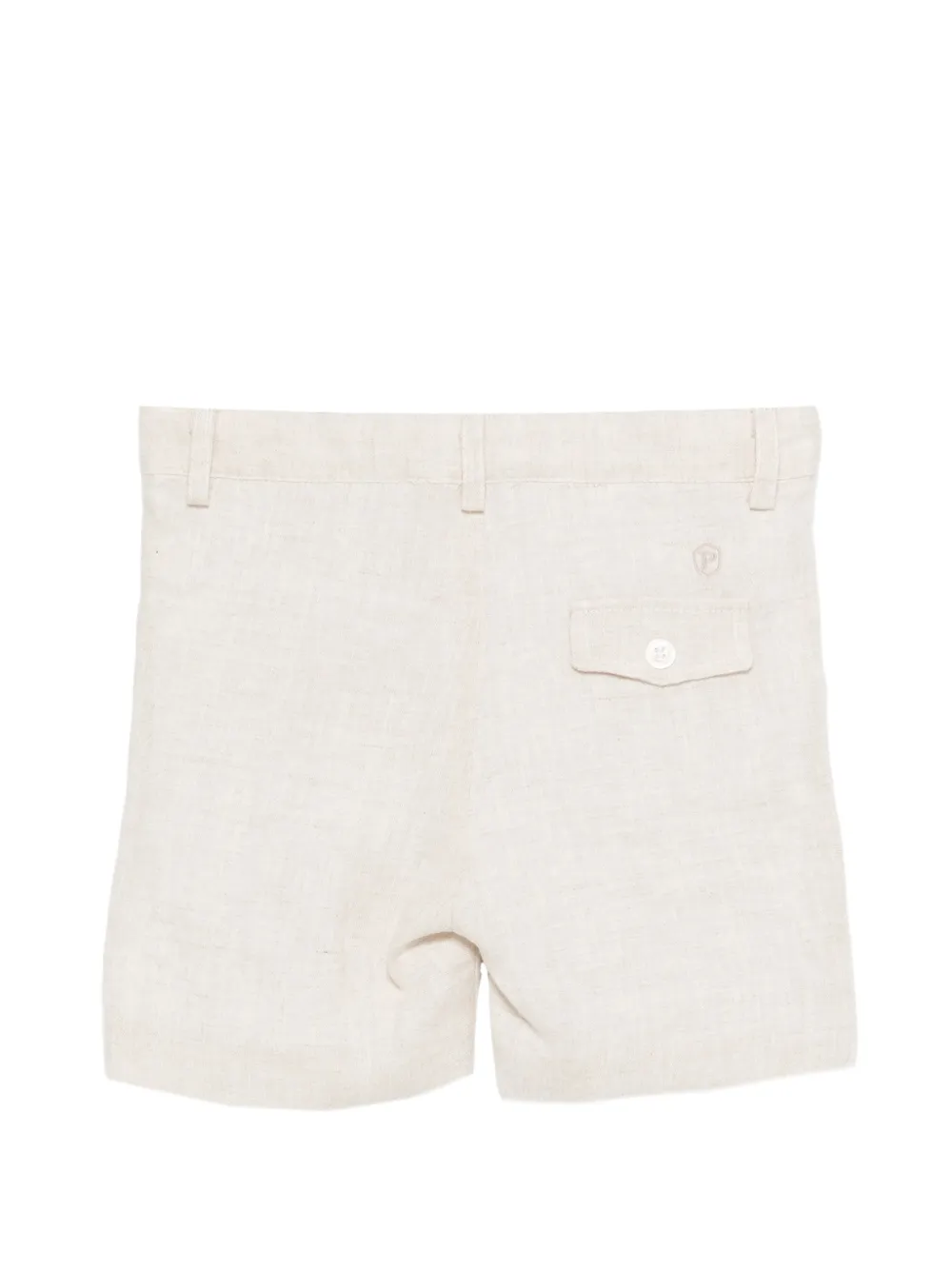 Patachou Shorts met ceintuur en knopen Beige
