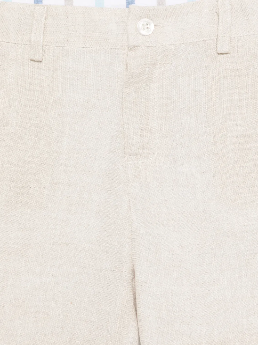 Patachou Shorts met ceintuur en knopen Beige