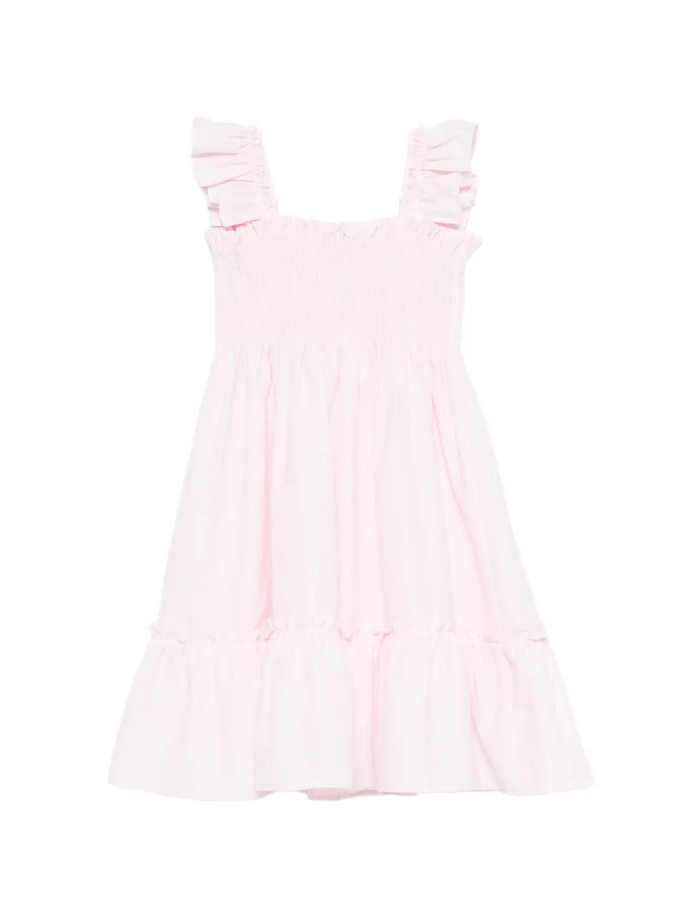Patachou Gesmockte jurk met ruches Roze