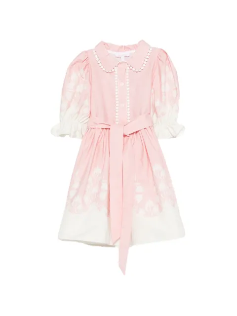 Patachou floral-print ruffled-sleeve dress