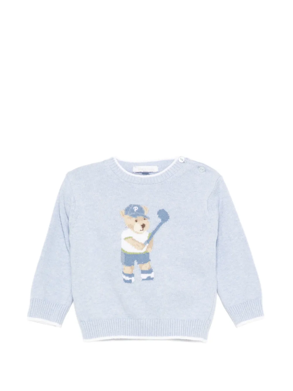 Patachou Maglione con intarsio - Blu