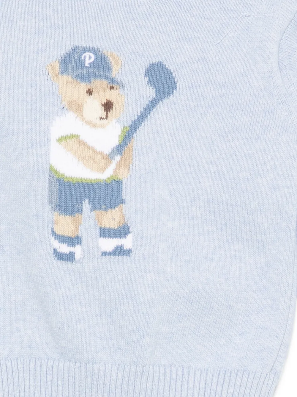  Patachou Pull En Maille Intarsia - Bleu 