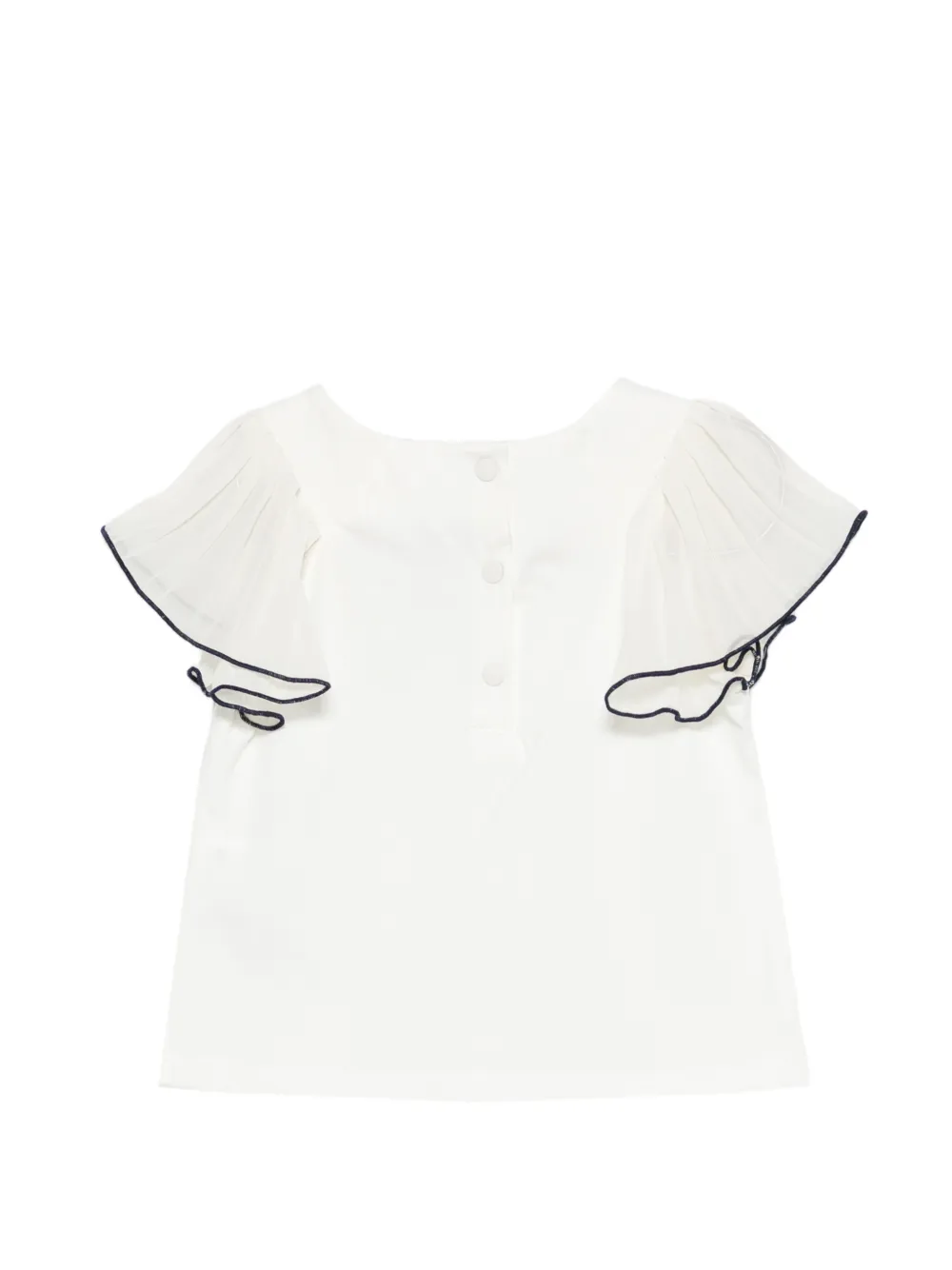 Patachou Blouse verfraaid met strik en flared mouwen Wit