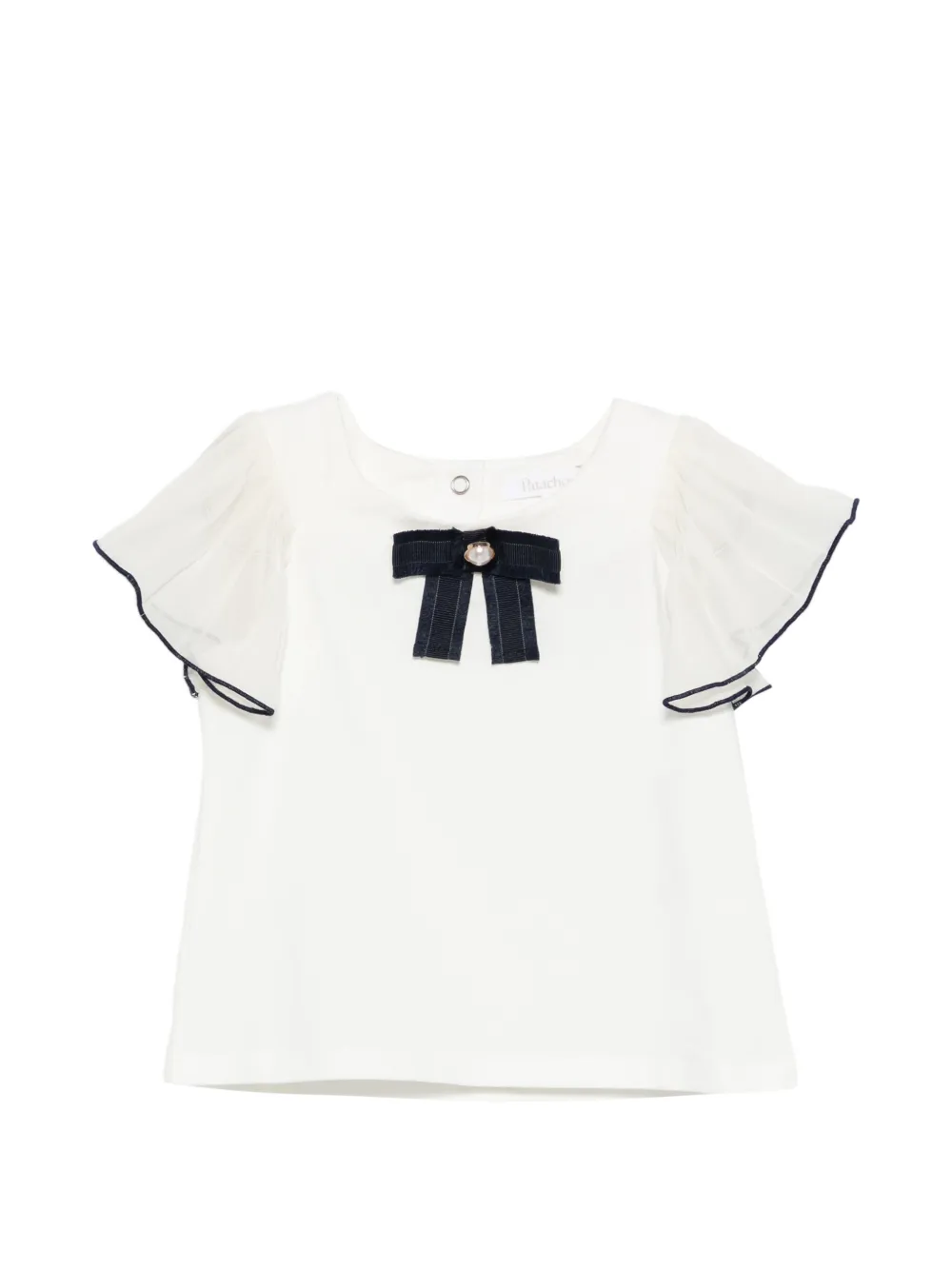 Patachou Blusa con fiocco - Bianco