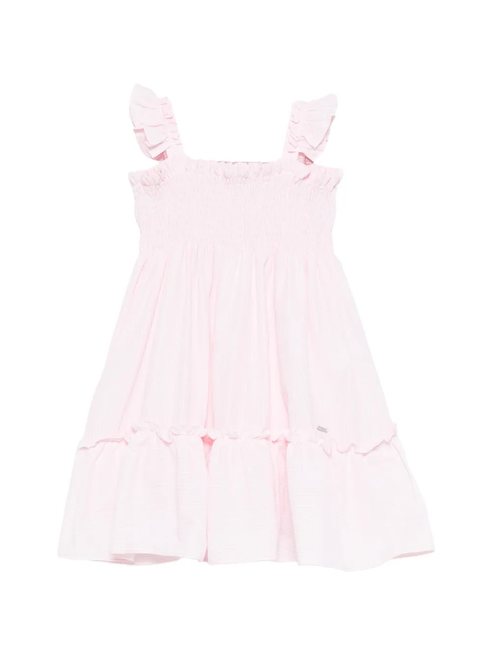 Patachou striped ruffled dress - Pink
