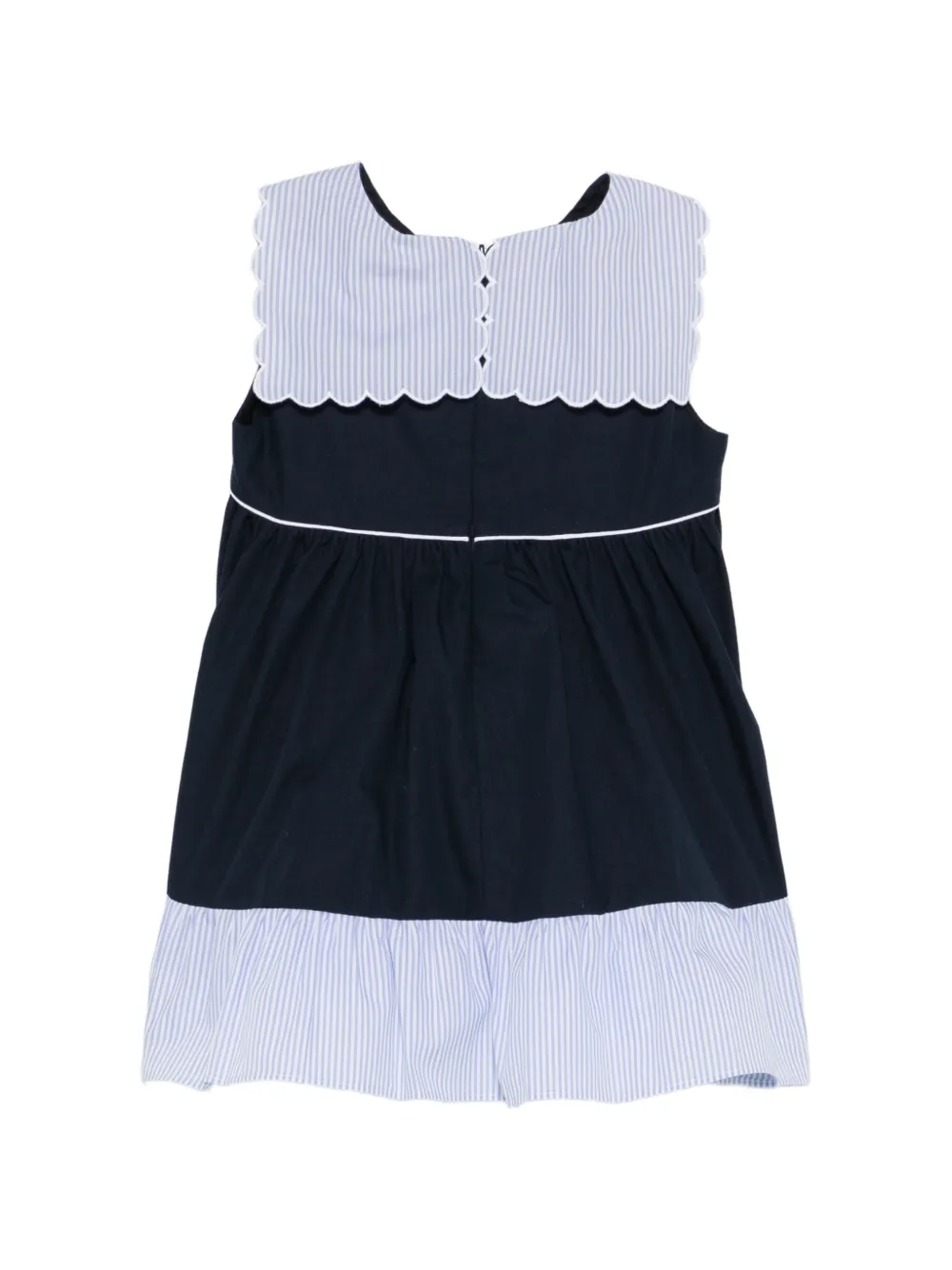 Patachou Gestreepte mouwloze jurk Blauw