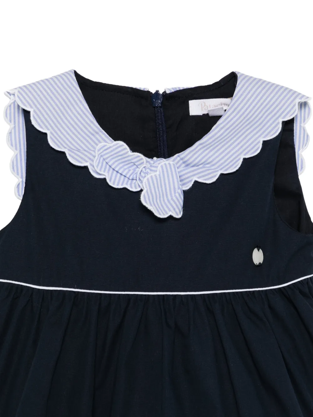 Patachou Gestreepte mouwloze jurk Blauw