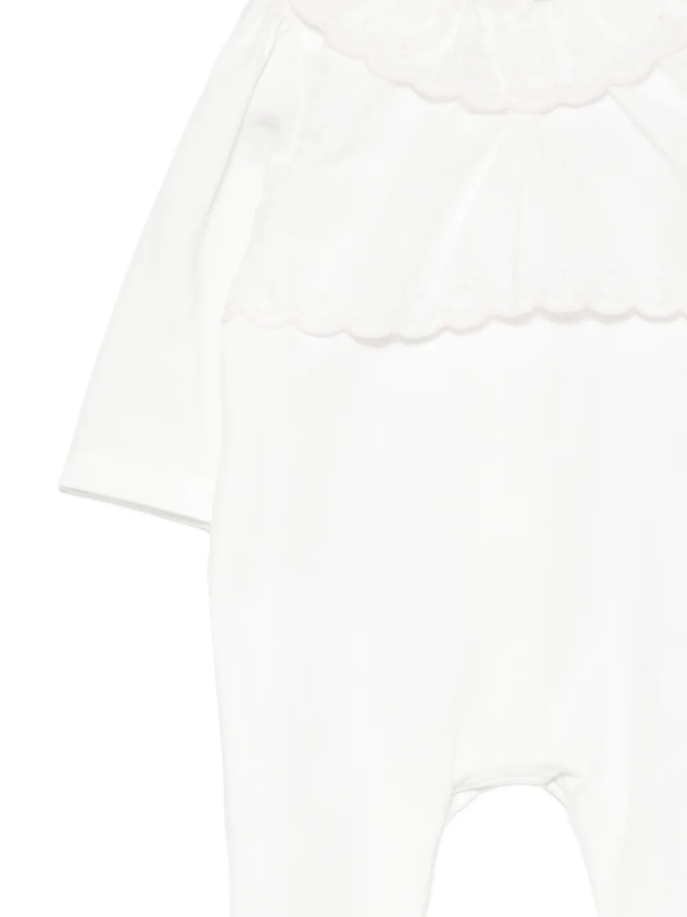 Patachou Pyjama met gewelfde afwerking Wit