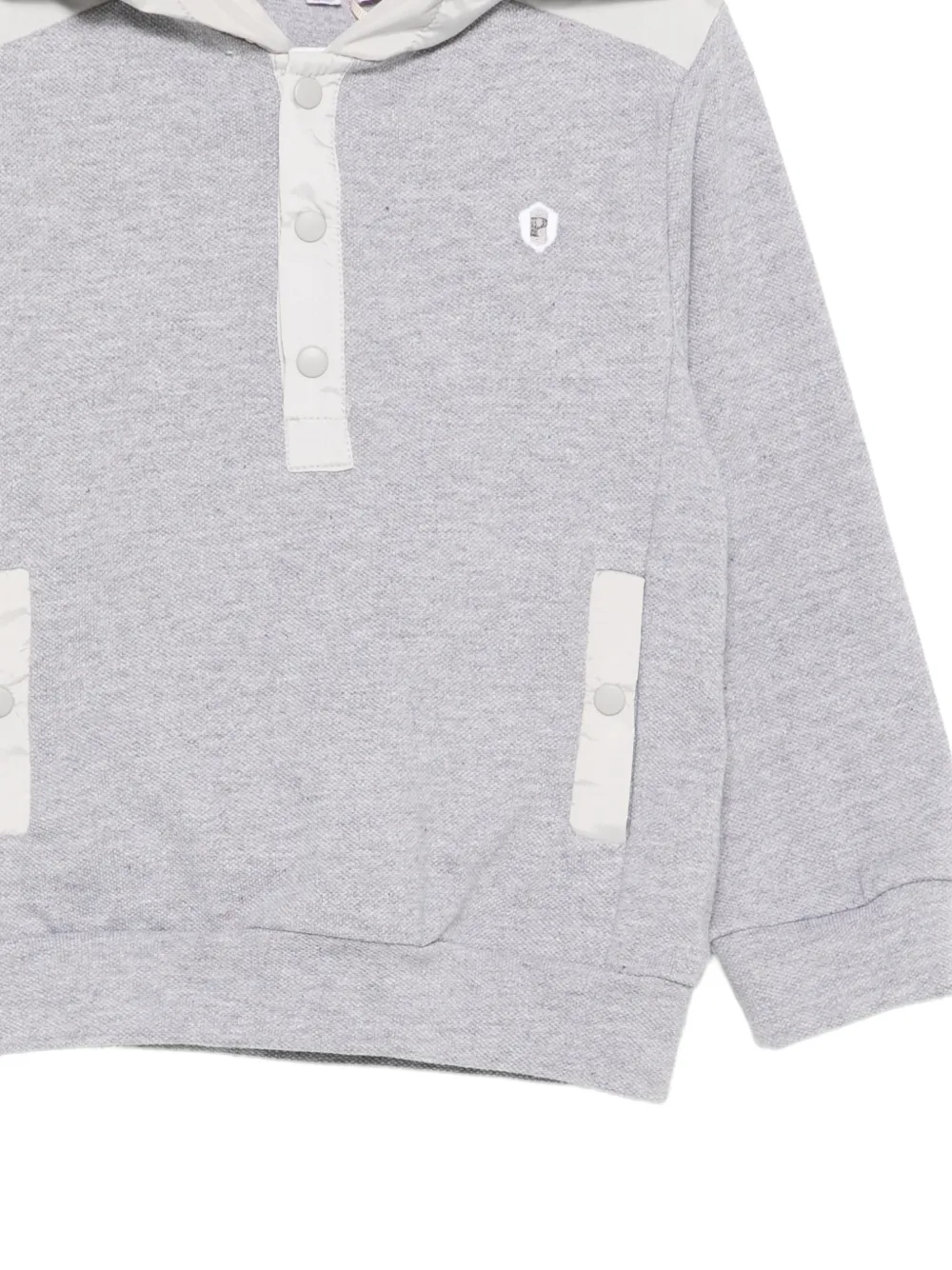  Patachou Buttoned Hoodie - Grey 