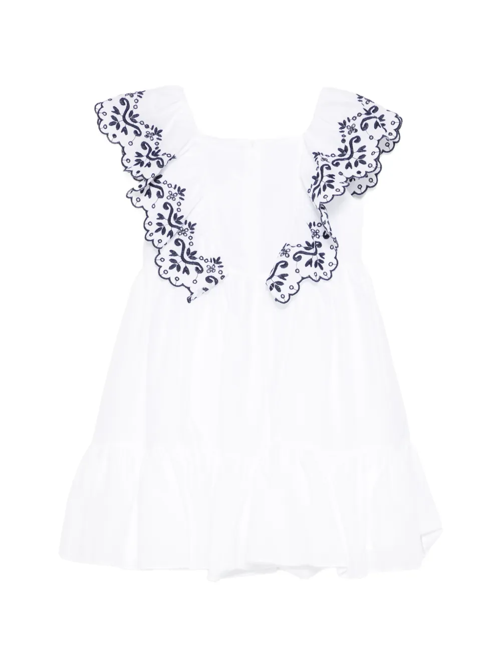 Patachou Jurk met geborduurde bloemen Wit