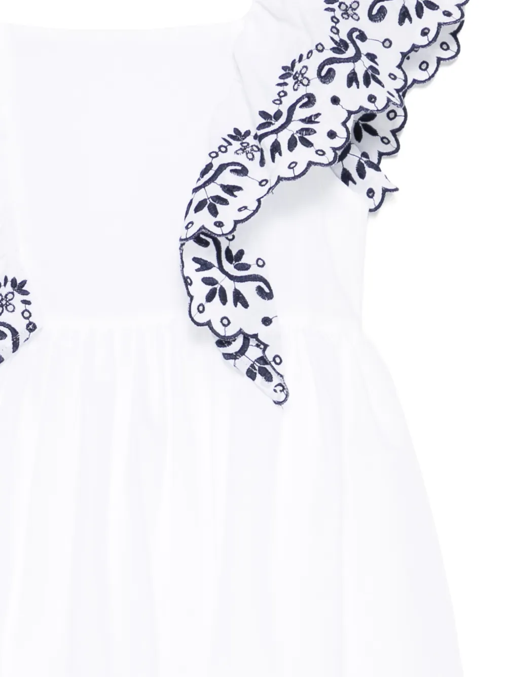 Patachou Jurk met geborduurde bloemen Wit