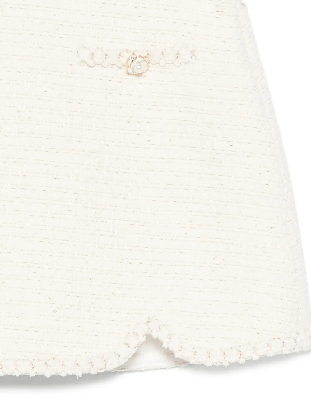 Patachou Gewelfde tweed rok Beige