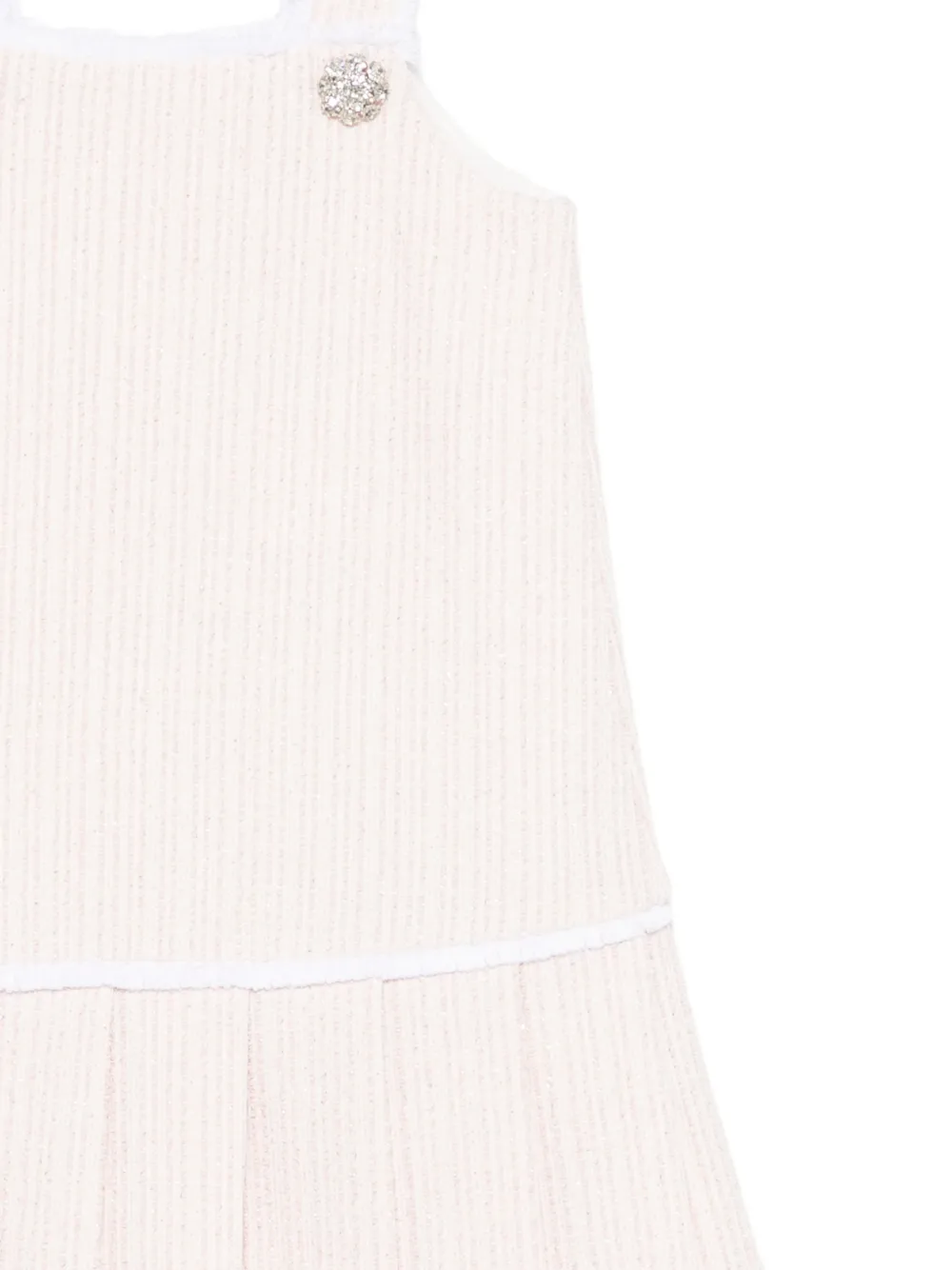 Patachou Geplooide tweed jurk Roze