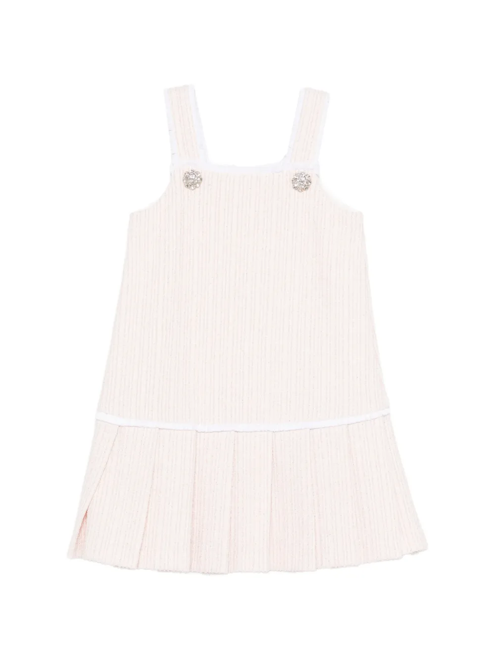 Patachou pleated tweed dress - Rosa