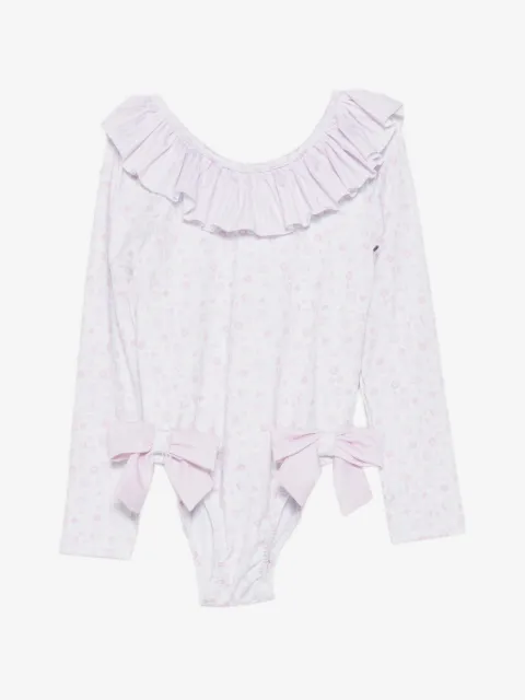 Patachou floral-print ruffled swimsuit