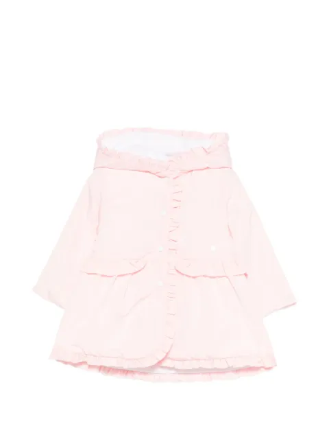 Patachou ruffle-trim hooded coat