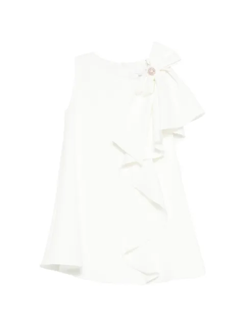 Patachou ruffled bow-detail dress